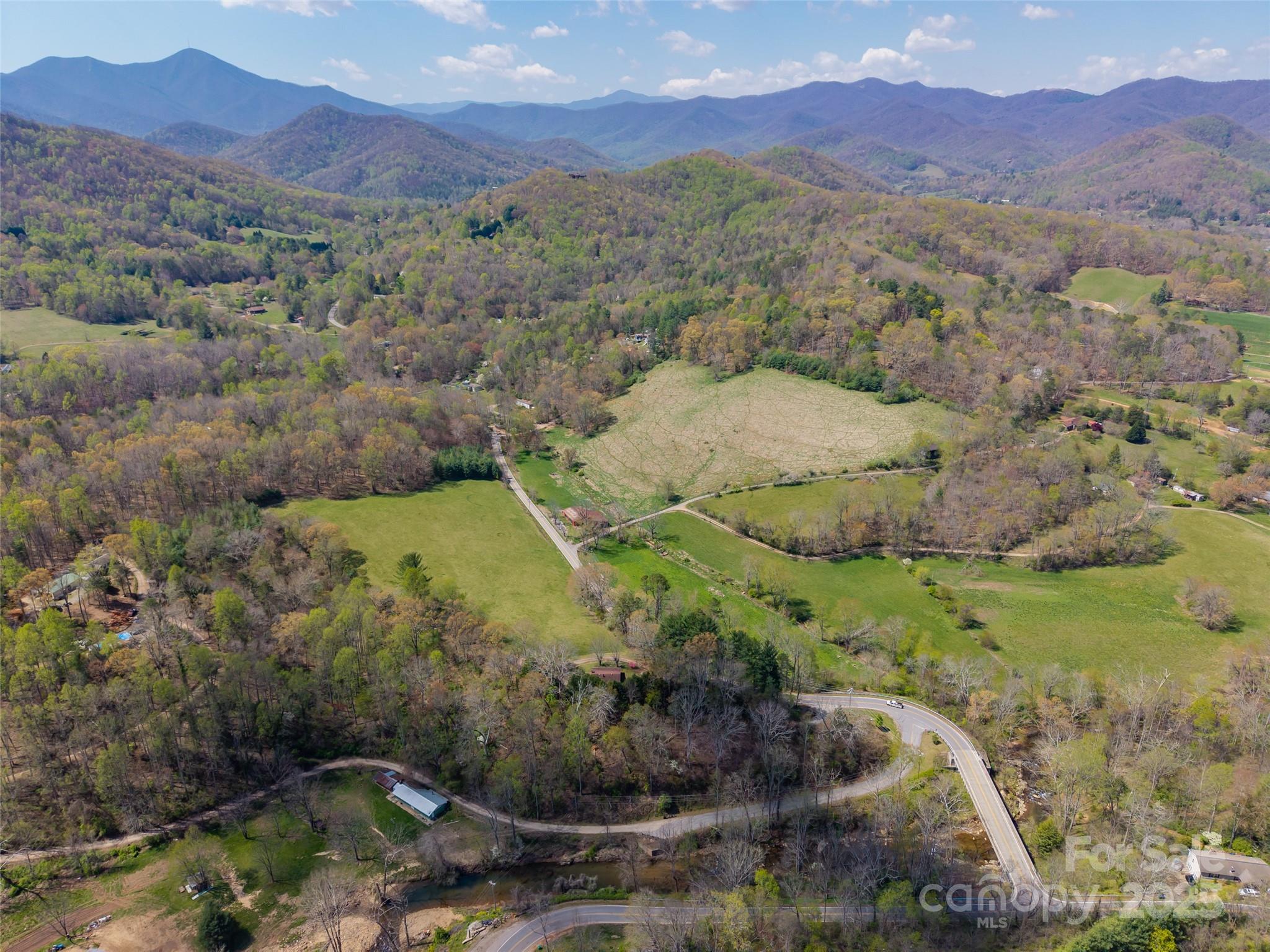435 Upper Glady Fork Road Candler, NC 28715 - Photo 3 of 47 a view of a lush green hillside and a houses