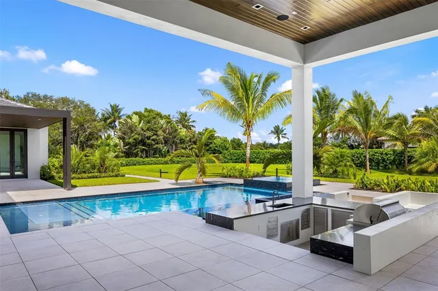 a view of an outdoor space and a yard