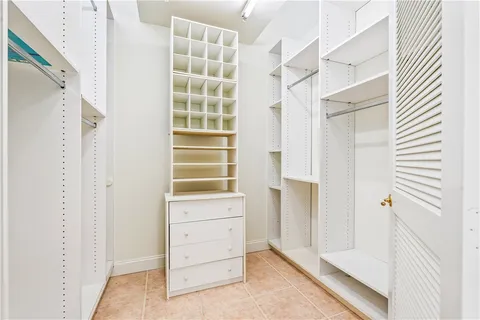 a view of closet area