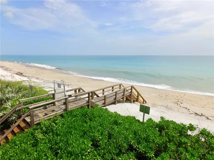 a view of an ocean and beach