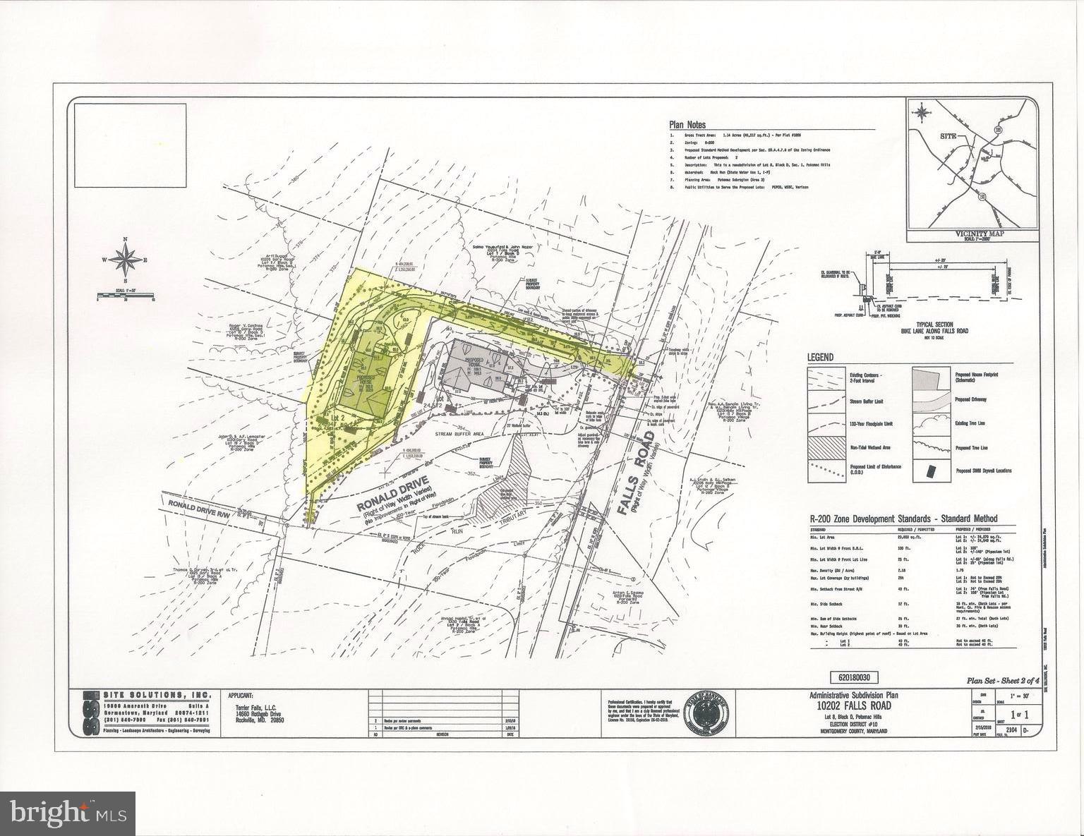 10202 Falls Road Potomac, MD 20854 - Photo 2 of 3 Example of potential site plan for 10202 Falls Rd