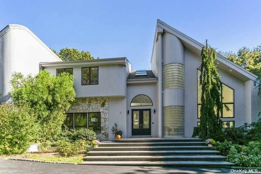 a front view of a house