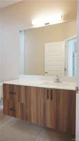 an empty room with closet