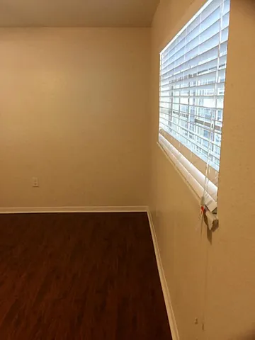 an empty room with a window