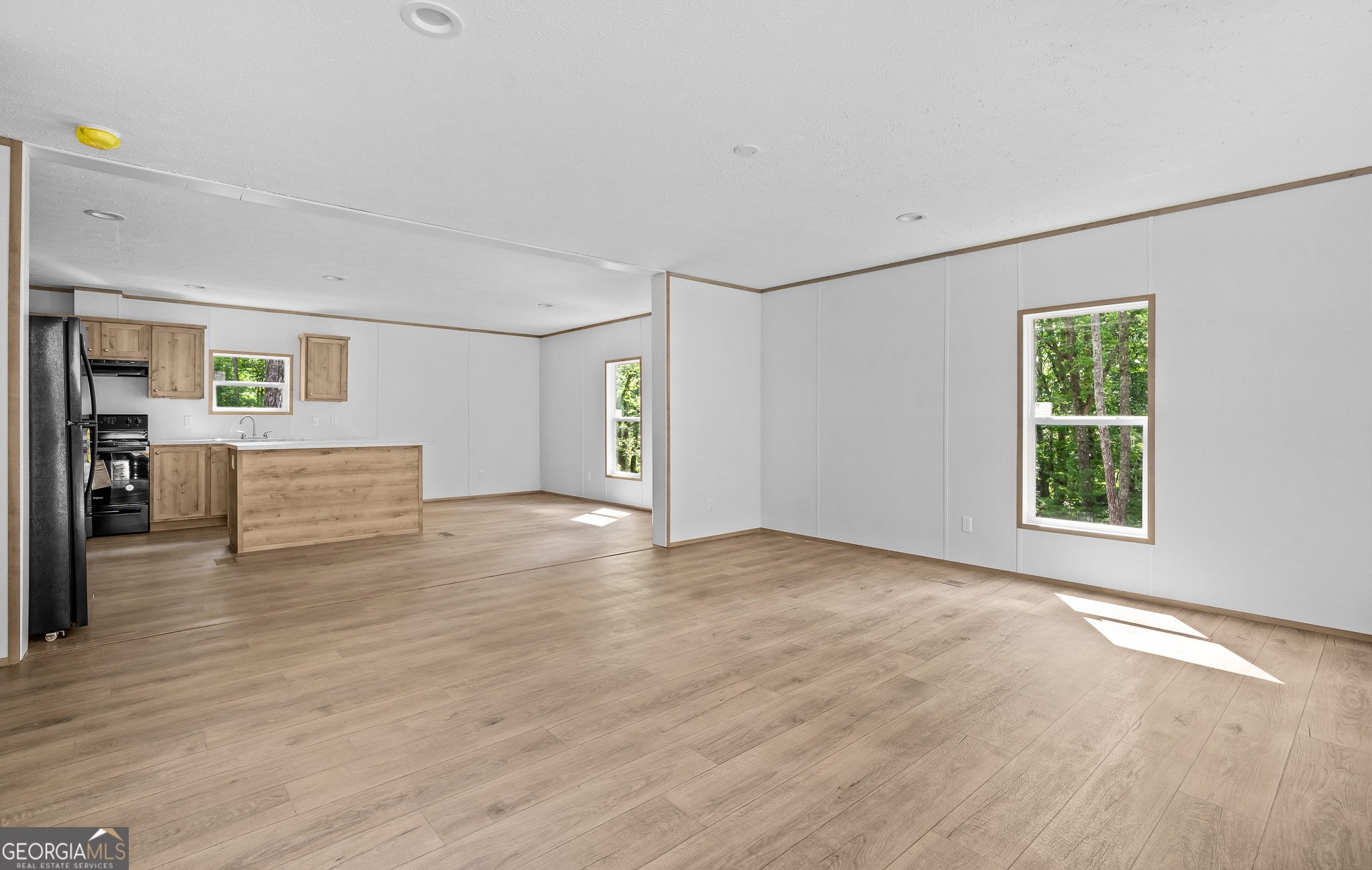 134 Double Line Road Ellijay, GA 30540 - Photo 9 of 33 a view of empty room with wooden floor and windows
