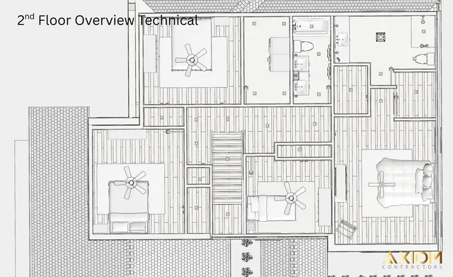 a bedroom with a bed and a television