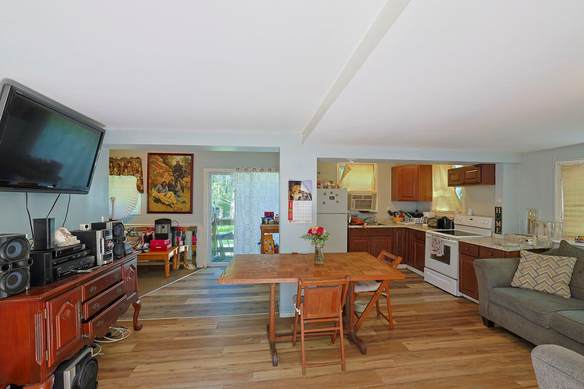 181 Oak Ridge Road Greenfield Park, NY 12435 - Photo 17 of 22 Dining room featuring beamed ceiling and light wood-style flooring