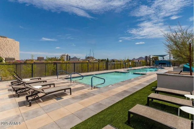 a view of a terrace with chairs