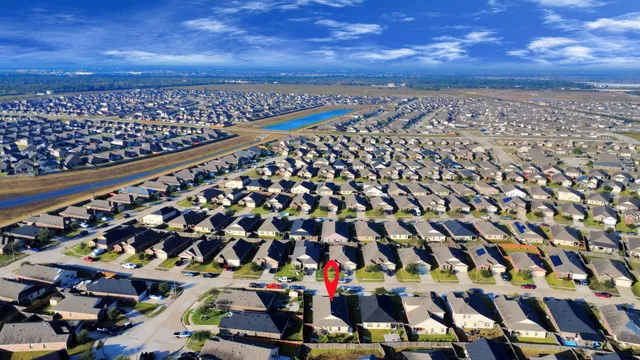 an aerial view of a city