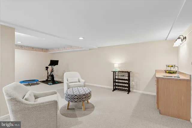 a view of a lake with a big yard