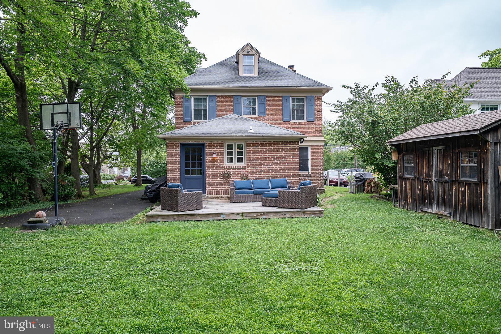 8317 High School Road Elkins Park, PA 19027 - Photo 53 of 53 Rear Deck with lovely grounds