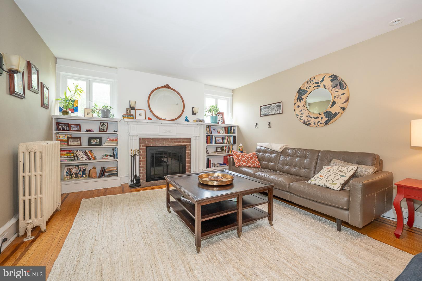 8317 High School Road Elkins Park, PA 19027 - Photo 6 of 53 Living Room with Fireplace