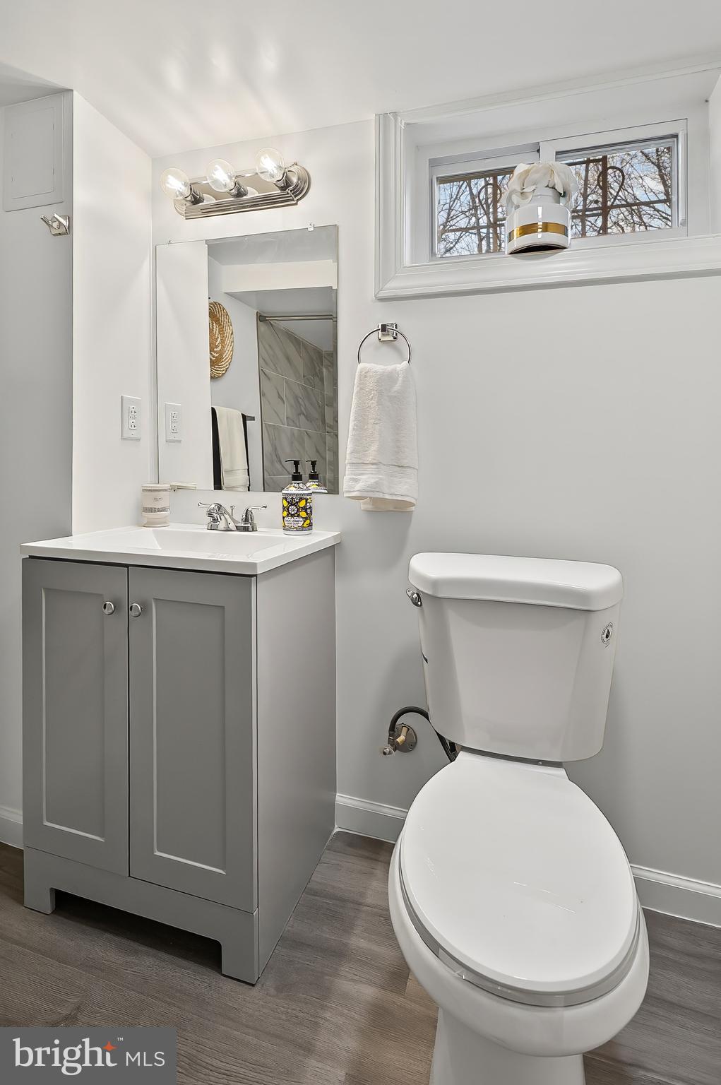 30 North Athol Avenue Baltimore, MD 21229 - Photo 18 of 20 a bathroom with a toilet a sink and mirror