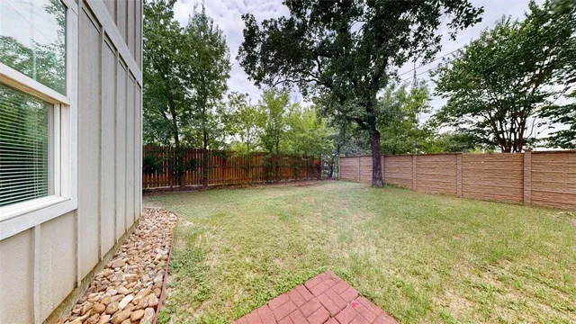 a backyard of a house