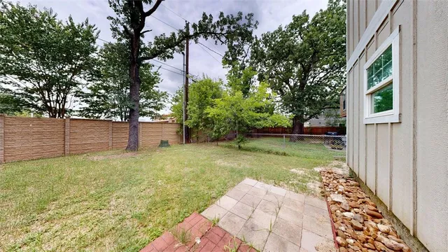 a backyard of a house