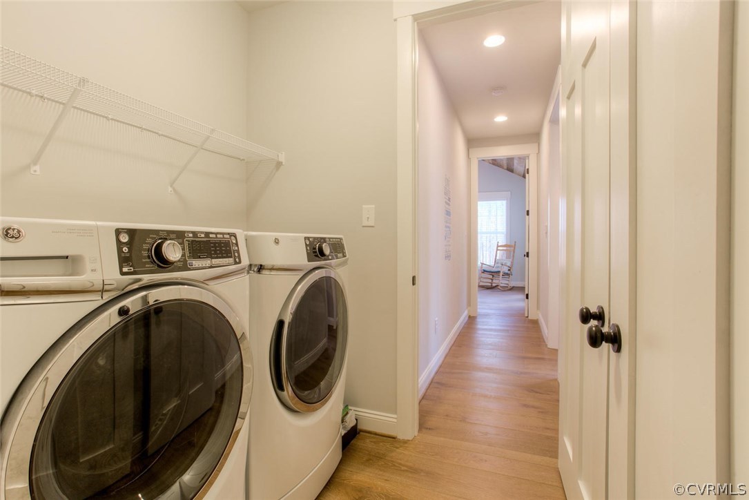 1870 Covington Road Crozier, VA 23039 - Photo 29 of 48 a view of a hallway with washer and dryer