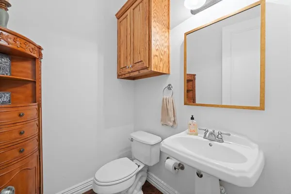 a bed room with a bed and furniture