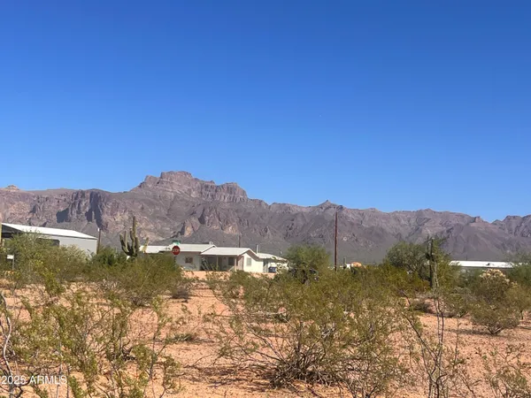 a view of a mountain with a outdoor space