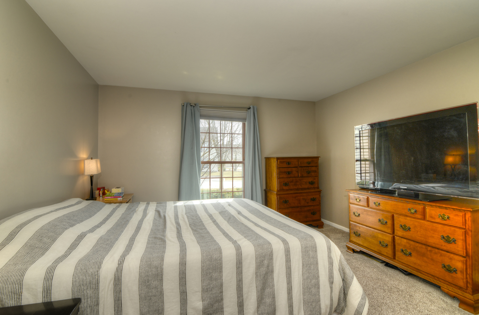 116 Dunham Place Commons, Unit 116 St. Charles, IL 60174 - Photo 14 of 26 a bedroom with a bed and a flat screen tv