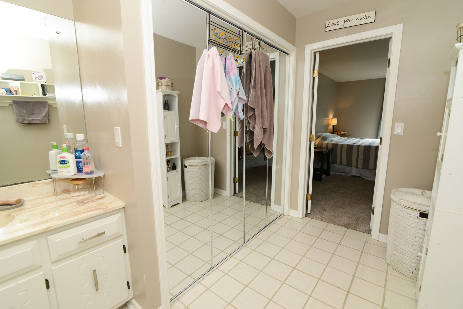 116 Dunham Place Commons, Unit 116 St. Charles, IL 60174 - Photo 17 of 26 a bathroom with a sink and a mirror