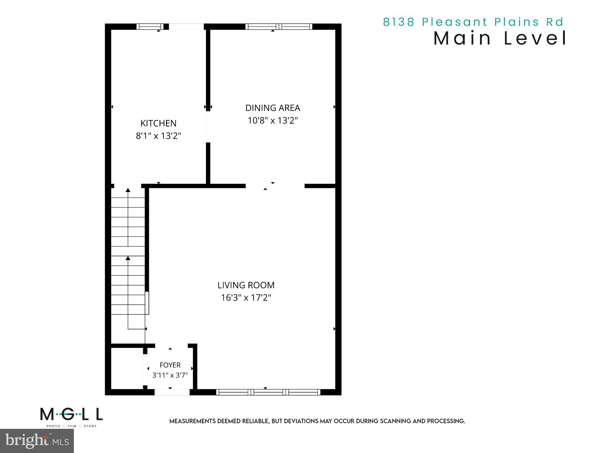 8138 Pleasant Plains Road Baltimore, MD 21286 - Photo 30 of 32 Main Level Floor Plan
