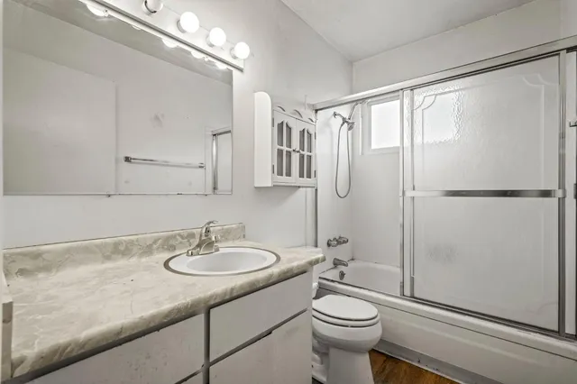 a view of backyard of house