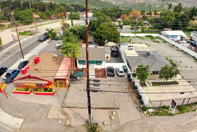an aerial view of tennis court