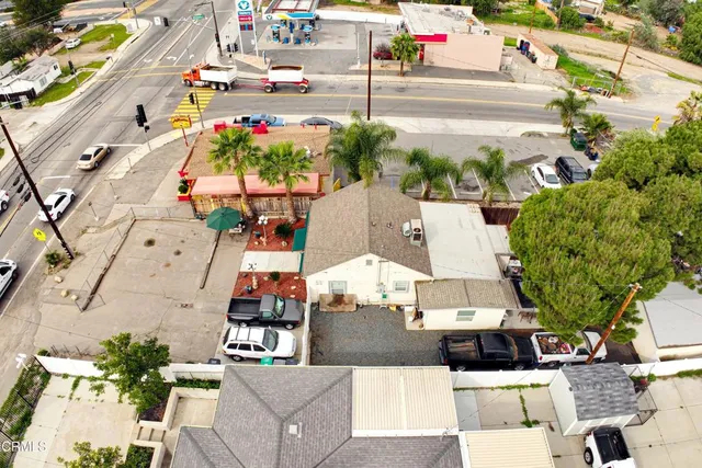 an aerial view of multiple houses