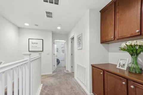 a hallway with natural light
