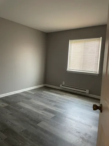 an empty room with a window