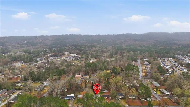 a view of city and mountain