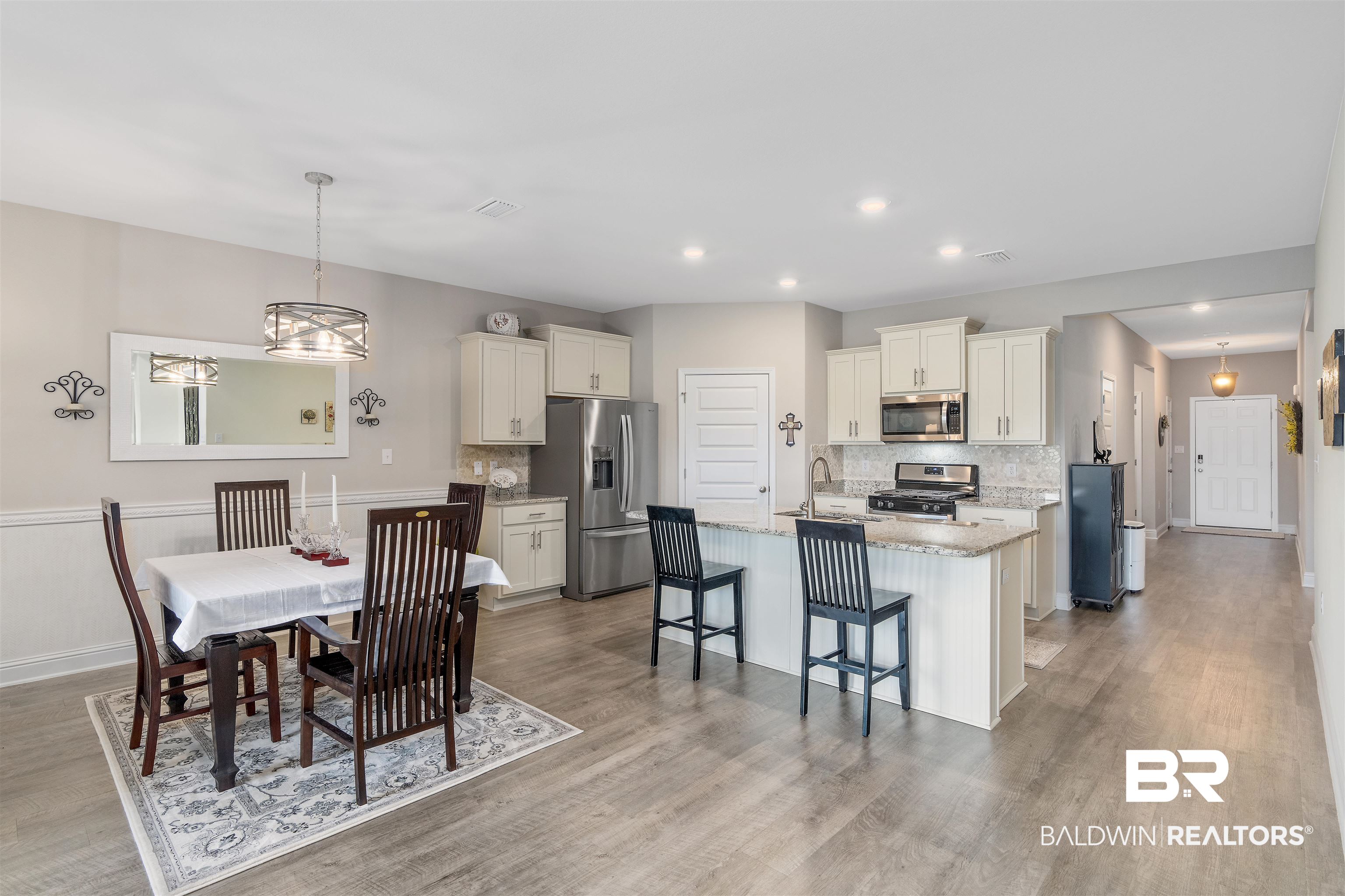24593 Slater Mill Road Daphne, AL 36526 - Photo 14 of 32 Dining space featuring light wood-type flooring and recessed lighting