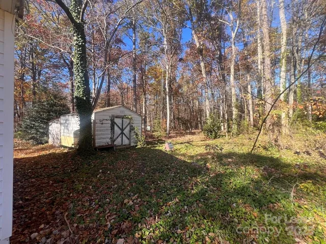 a view of a porch with a bench