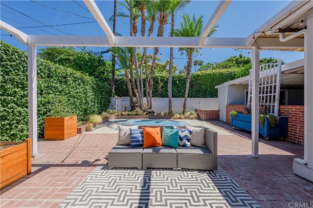 a view of outdoor space with seating area