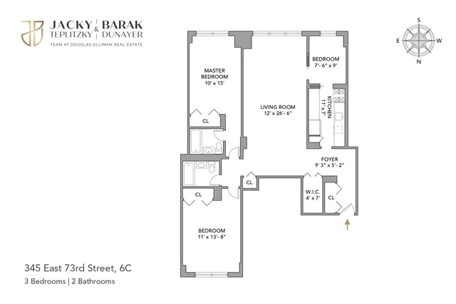 $1,295,000 | 345 East 73rd Street, Unit 6C | Lenox Hill