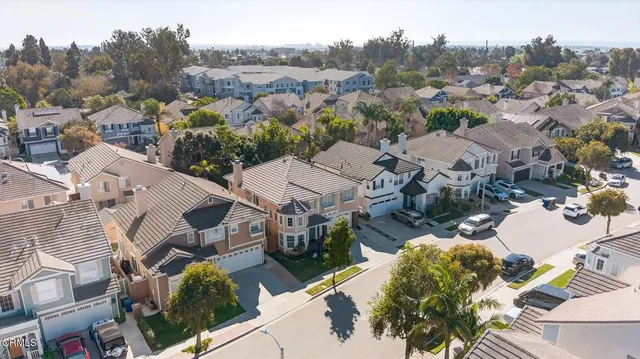 an aerial view of multiple house