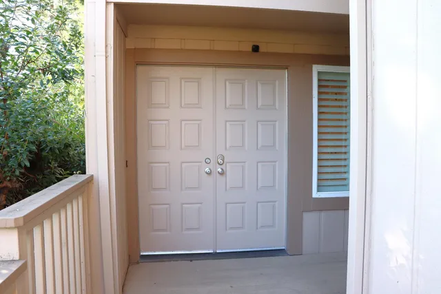 a view of front door
