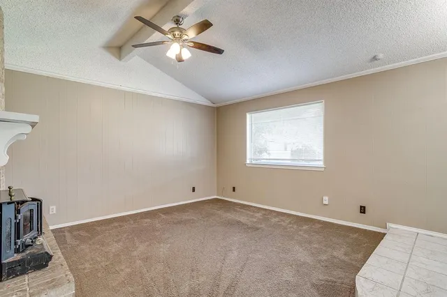 a view of a big room with carpet