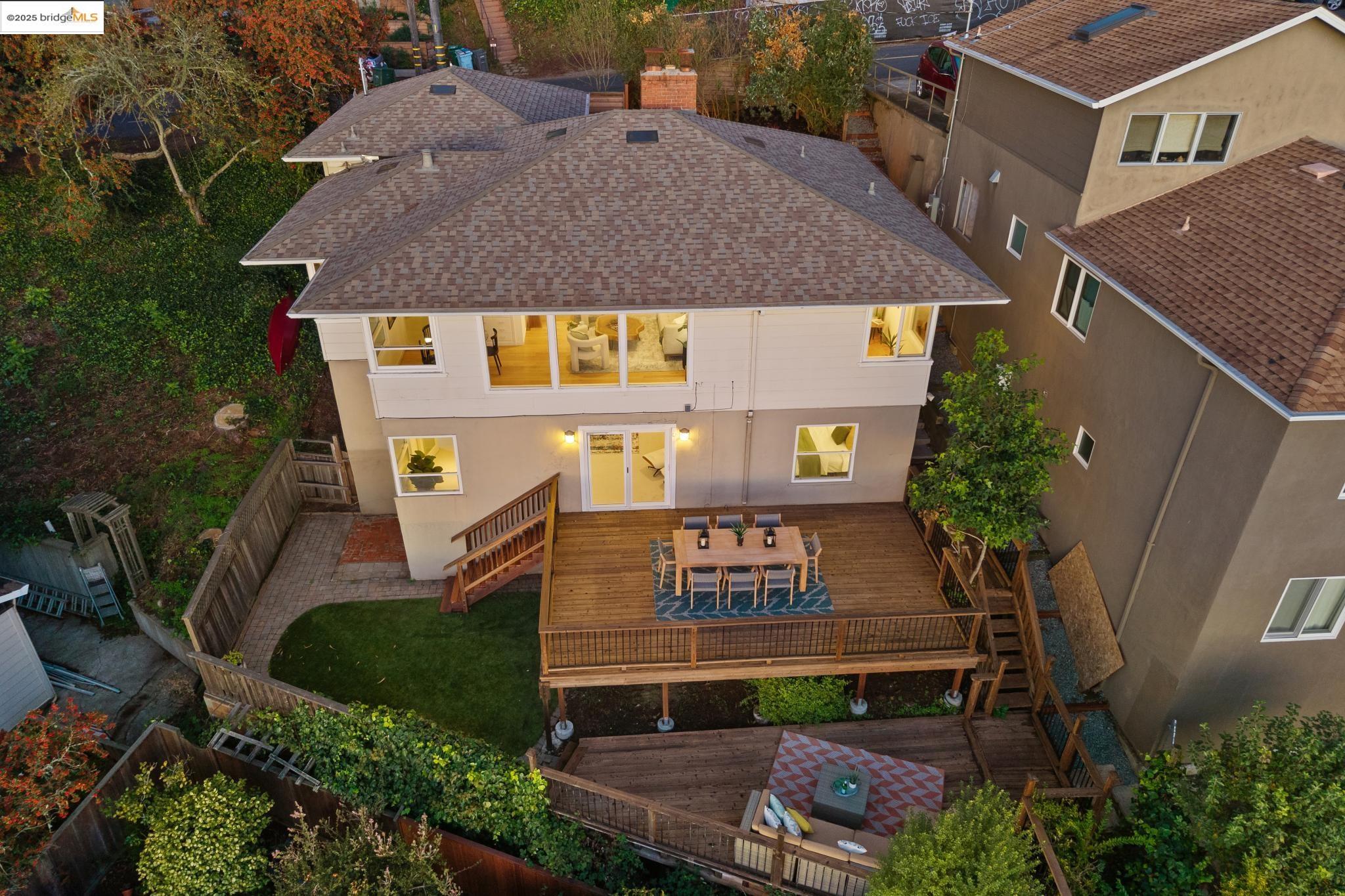 946 Creston Road Berkeley, CA 94708 - Photo 33 of 44 an aerial view of a house with garden space and street view