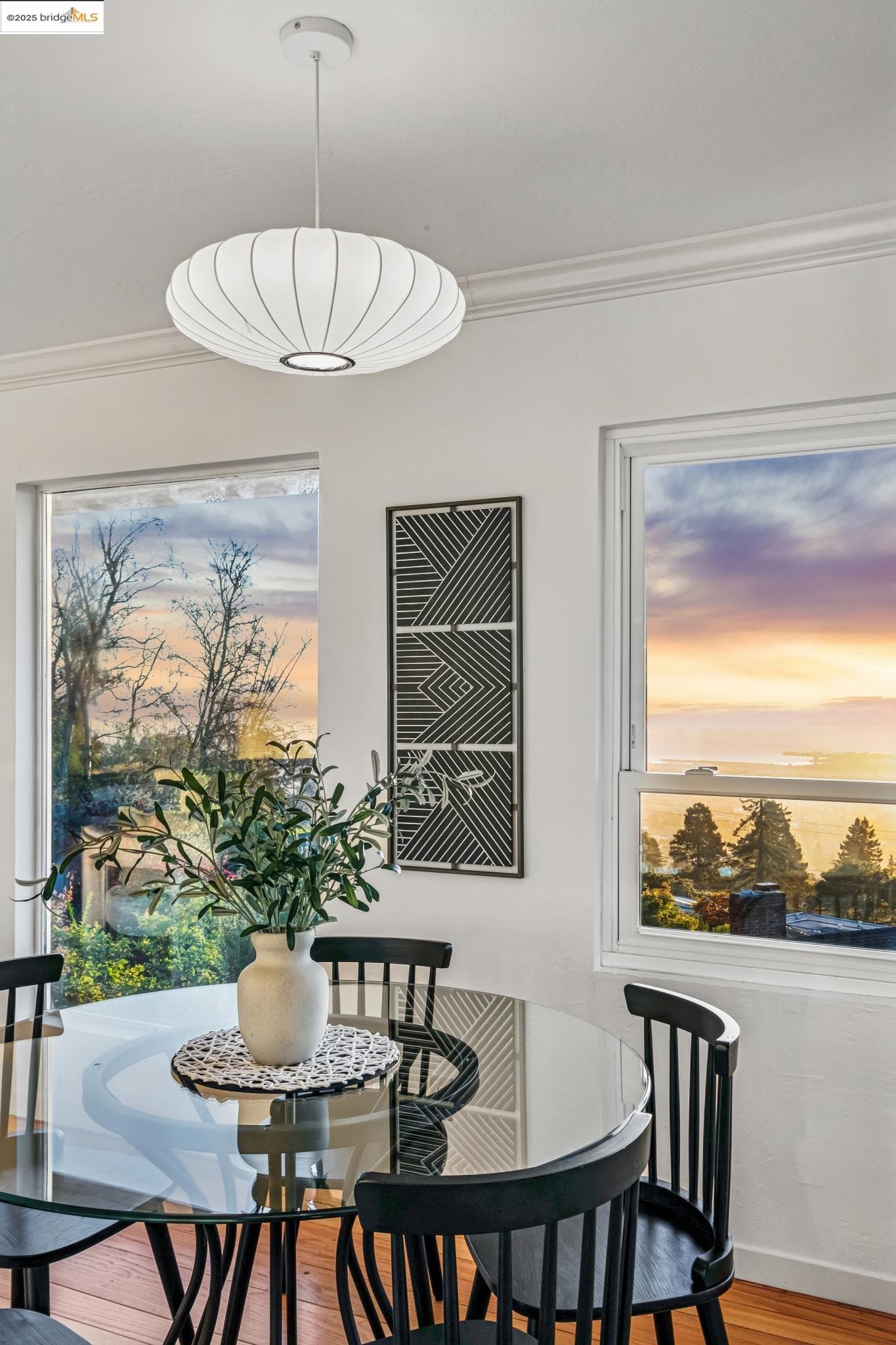 946 Creston Road Berkeley, CA 94708 - Photo 42 of 44 a view of a dining room with furniture window and outside view
