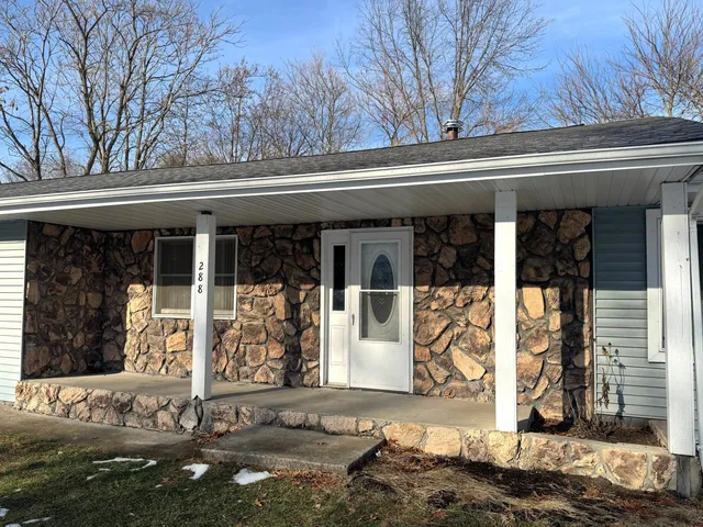 a front view of a house