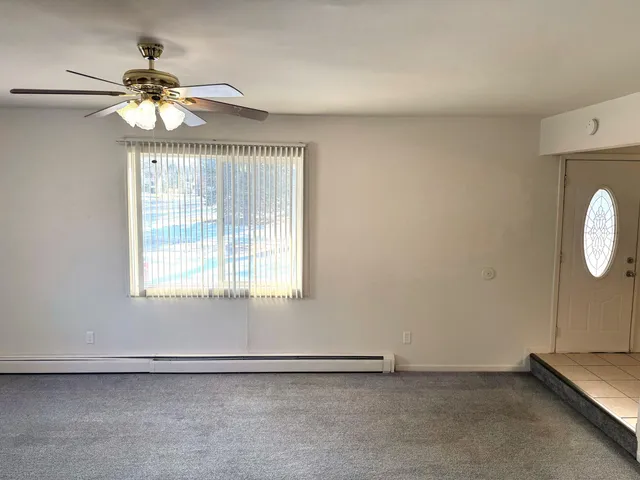 an empty room with a window