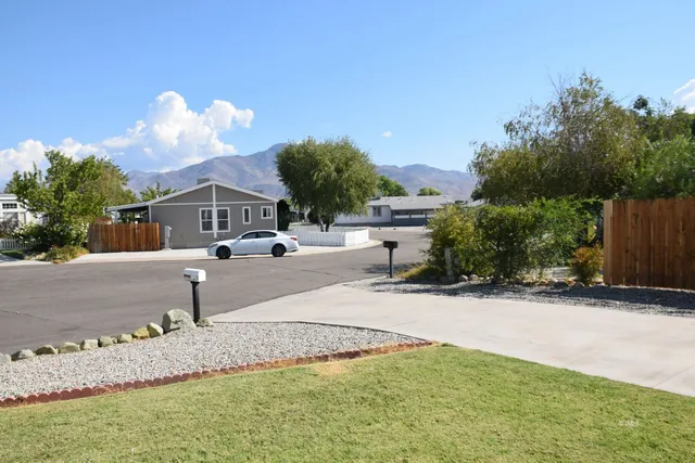 a swimming pool view with a outdoor space