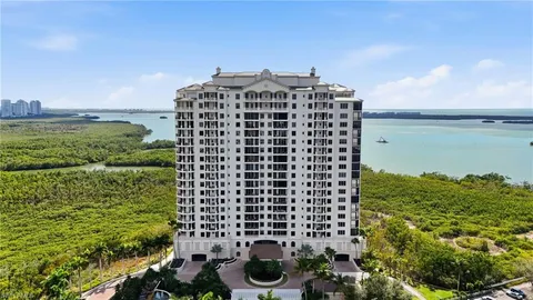 a view of a building with a garden