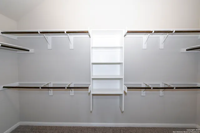 a close view of a closet