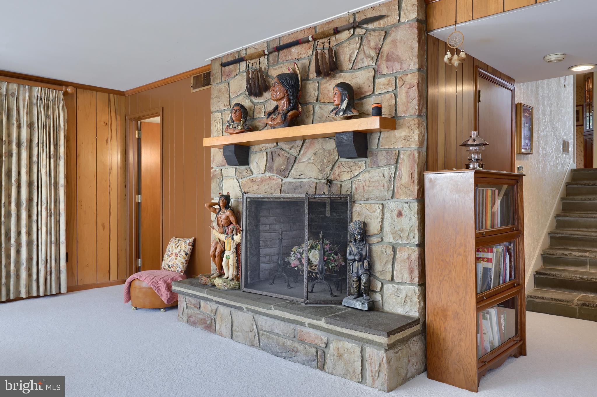 203 Lahoma Road Reading, PA 19601 - Photo 36 of 45 LL Family Room Fireplace