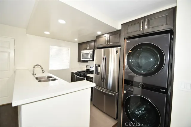 a room with a washer and dryer