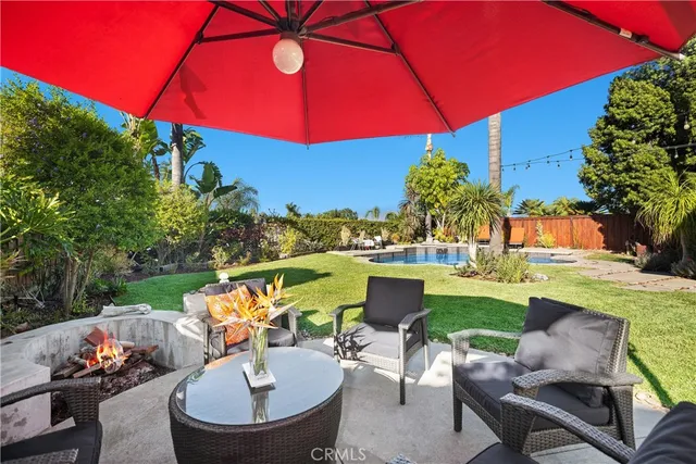 a view of an chairs and tables in the patio