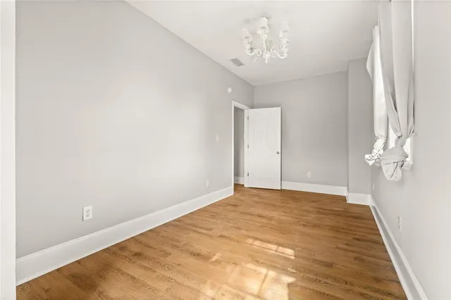 a view of a livingroom with a chandelier