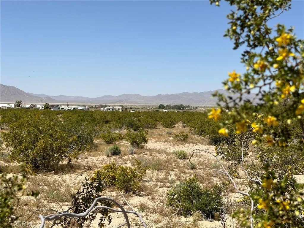 a view of a city with mountains in background